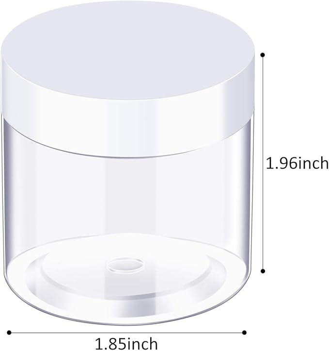 SATINIOR 36 Pieces 3 oz Plastic Jars with Lids Wide Mouth Airtight Reusable Container Acrylic Cosmetic Small Jars for Lotions Ointments Travel Toiletries Creams Make up Storage(Clear)