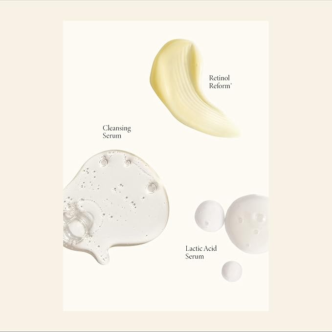 SHANI DARDEN SKIN CARE Starter Set, Travel Size Cleansing Serum, Retinol Reform Anti-Aging and Lactic Acid Face Serum for the Appearance of Glowing and Smooth Skin (3 Pack)