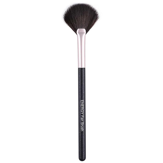 ENERGY Fan Brush Professional Blush Brush Soft Vegan Synthetic Makeup Brush for Face Highlighting,Buffing and Blending with Powder Cream Cosmetics Blusher Highlighter Applicator
