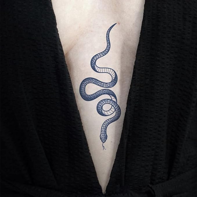 Large Temporary Tattoos Women Temporary Neck Tattoos Temporary Realistic Flower Chest Tattoo for Adults (Temporary Tattoos Sticker 15)