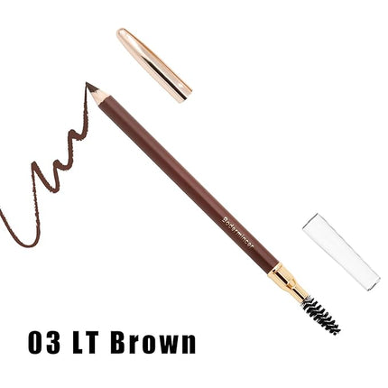 Bodermincer Eyebrow Pencil Longlasting Waterproof Durable Automaric Liner Eyebrow 5 Colors to Choose (5pcs, 3# Light Brown)