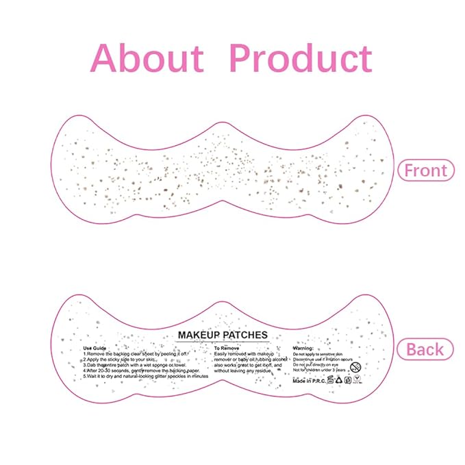 Glitter Freckles Face Tattoo, 12 Sheet Brown Face Glitter Waterproof Freckles, Makeup Patches, Face Tattoos for Women