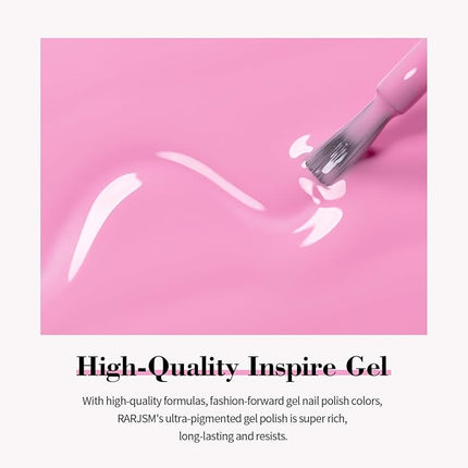 RARJSM Pastel Purple Pink Gel Nail Polish Macaron GelPolish 1PCS 15ML Cotton Candy Gel Nail Polish Spring Color Soak off U V Curing Required Nail Art Starter Salon DIY at Home