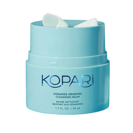 Kopari Ceramide Grinding Cleansing Balm Face Cleanser & Makeup Remover with Ceramides, Vitamin E & Sea Buckthorn Oil, Moisturizing Twist-Up Balm for Sensitive, Dry, or Oily Skin, 1.7oz