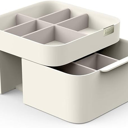 Joseph Joseph 75004 Viva Makeup Cosmetic Storage Organizer with Drawer, Medium, Shell