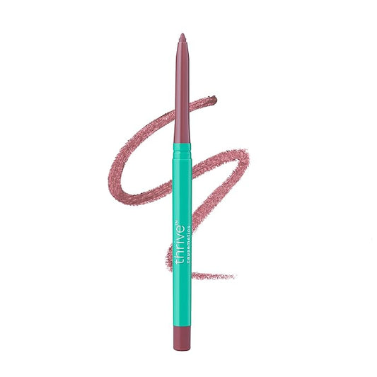 Thrive Causemetics Lip Filler Long-Wearing + Plumping Lip Liner, Shea Butter Hydrating Lip Plumper Retractable Lip Liner Pencil, Built In Sharpener, Vegan & Cruelty Free, Ghizlan (Plum Mauve)