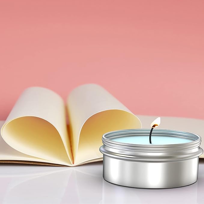 20 Pcs 2 Ounce Aluminum Tin Jar, 60 ML Refillable Tin Container, with Screw Lid, for Storing Spices, Candies, Candles, Silver