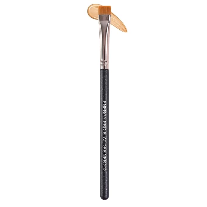 ENERGY Flat Eyeliner Brush-Eyebrow Shaping & Brow Definer Makeup Thin Concealer Brush for Liquid Cream Gel Wax Cosmetics, Vegan Synthetic Bristles with Precision