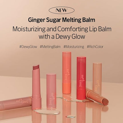 Etude Ginger Sugar Melting Balm Stick 05 Rosy Berry | Tinted Moisturizing Lip balm | Natural Ingredients Hydrate Ginger, Sugar, Shea Butter Moisturizing Relaxing Effect | K-Beauty