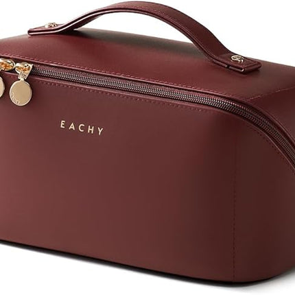 EACHY Travel Makeup Bag,Large Capacity Cosmetic Bags for Women,Waterproof Portable Pouch Open Flat Toiletry Bag Pattern Makeup Bag