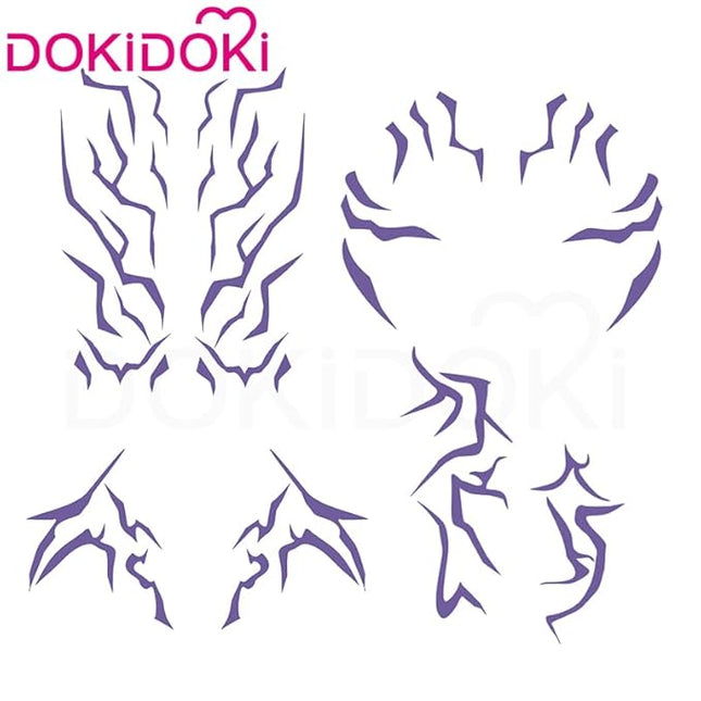 KIRA KIRA Movie Anime Purple Temporary Tattoos Dance Cosplay Tattoos Stickers Prop Halloween Cosplay Accessories (Purple)