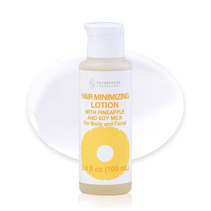 Hair Minimizing Lotion for Full Body with Pineapple and Soymilk, Made in Japan, 3.52 FL. OZ