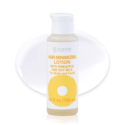 Hair Minimizing Lotion for Full Body with Pineapple and Soymilk, Made in Japan, 3.52 FL. OZ