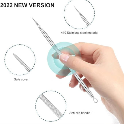 Professional Blackhead and Blemish Remover -Pimple Comedone Removal 2-in-1 Extractor Tool -by La Chat (2 Packs)