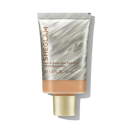 SHEGLAM Dew & Done Skin Tint with SPF20 Light-medium Coverage Foundation Evens Skin Tone-Warm Vanilla