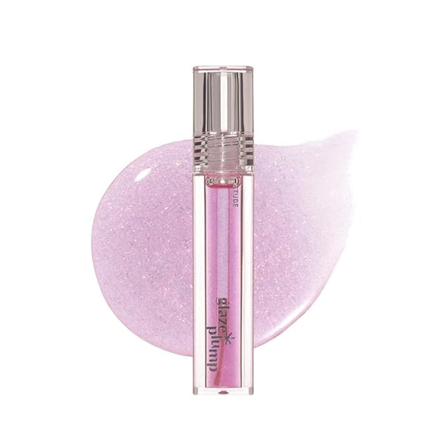 ETUDE Glaze Plump Gloss - Violet Quartz | Korean Lip Plumper, Volumizing Glaze, Vegan Certified, Shimmer, Glittering Daily Makeup. Sparkling Blue, Korean Makeup, Kbeauty, Perfect for Gift