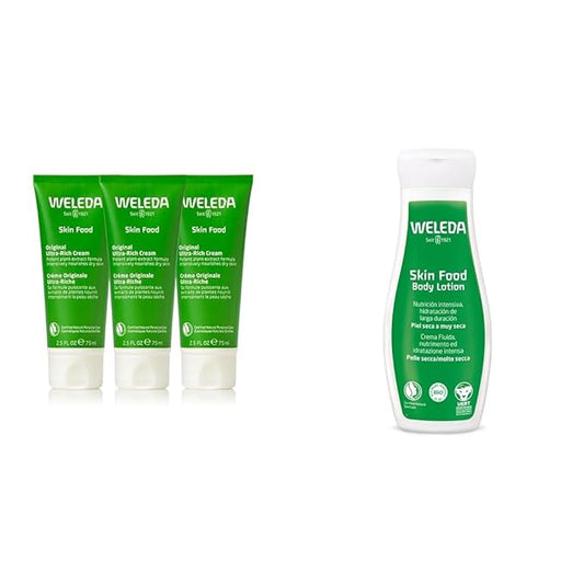Weleda Skin Food Original 3-Pack with Body Lotion, 6.8 oz