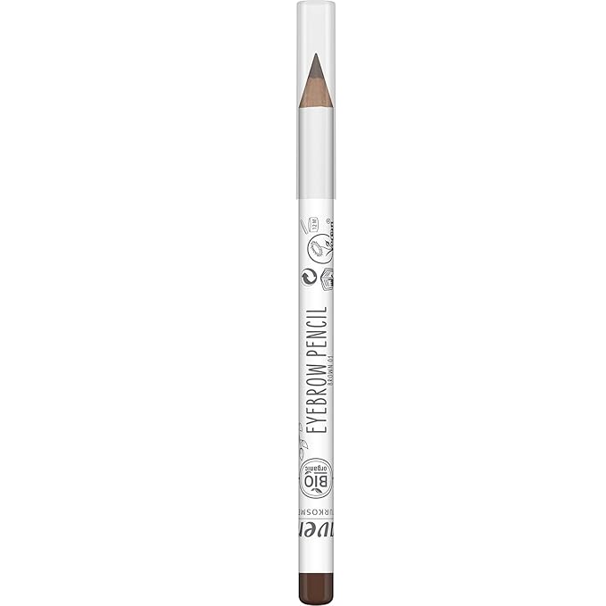 lavera Eyebrow Pencil -Brown 01 - natural cosmetics - For defined eyebrows - Free from silicones - free from mineral oil - Vegan - jojoba oil & shea butter - 0.4 Fl Oz