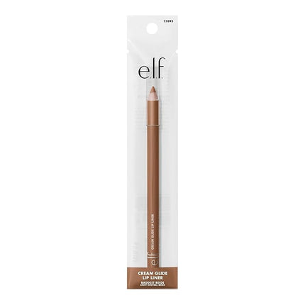 e.l.f. Cream Glide Lip Liner, Highly-Pigmented Pencil For Shaping & Sculpting Lips, Semi-Matte Finish, Vegan & Cruelty-Free, Baddest Beige