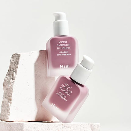 House of Hur Moist Ampoule Blusher with 50% Moisture Essence | Hydrating & Long-Lasting Blush | 0.33 fl. oz. (9 Shades) - Lavender Flush