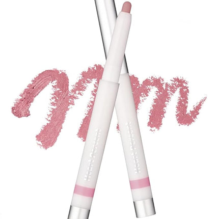 Heart Percent Dote On Mood Lineproof Lip Pencil, 12hr Long-Lasting Moderately Pigmented Creamy OverLip Crayon Waterproof Smooth Retractable Vegan Lip Liner Pencil 0.8g, #04. Cozy Pink