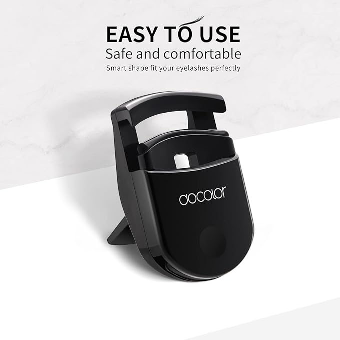 Docolor Eyelash Curler Portable Lash Curler with 1 Silicone Refill Pads Mini Eye Lashes Curlers Professional Travel Makeup Tools for All Eye Shapes