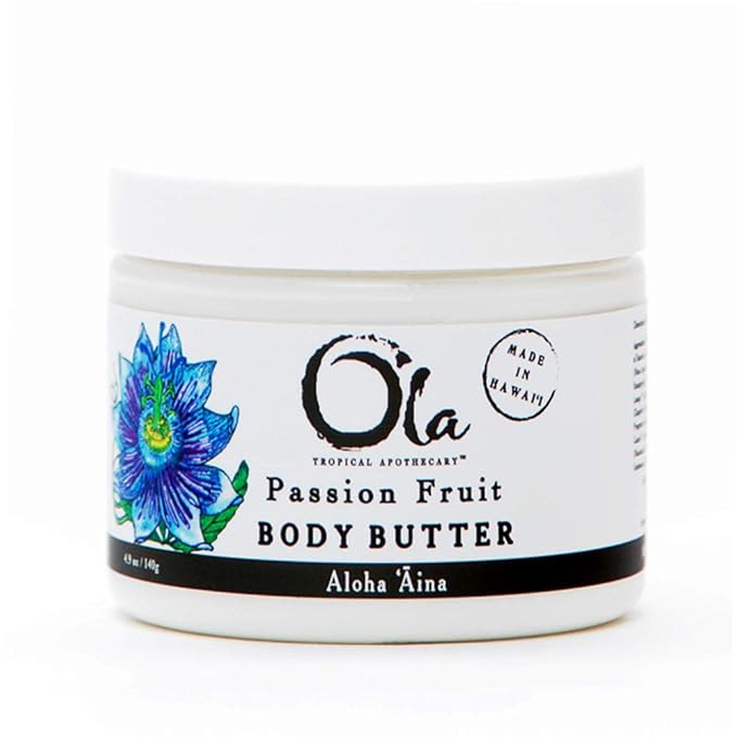 Passion Fruit Body Butter – Moisturizing with Pure Coconut Oil and Hawaiian Plant Extracts - Ideal for Dry Skin - 5.6oz
