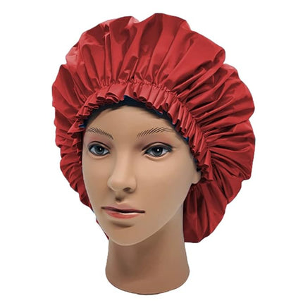 ELEBOX Premium Collection Super Jumbo Shower Cap Red