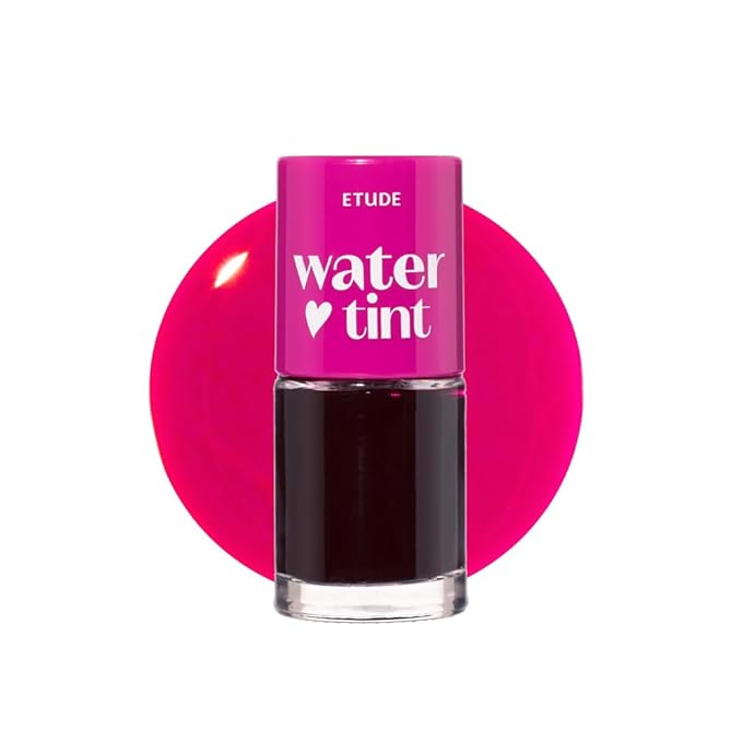 ETUDE Dear Darling Water Tint - Strawberry Ade (9g) | Vivid Color Lip Stain with Moisturizing Weightless & Non-sticky Finish Lip Stain | Smudge-proof Lip Tint | Korean Makeup, Kbeauty
