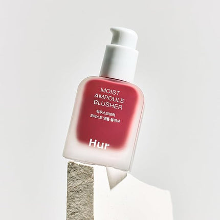 House of Hur Moist Ampoule Blusher with 50% Moisture Essence | Hydrating & Long-Lasting Blush | 0.33 fl. oz. (9 Shades) - Deep Plum
