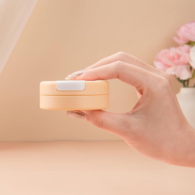 Gemice Travel Containers for Toiletries, Magnetic Travel Containers, TSA Approved Cream Jars with Toiletry Bag, Leak-proof Small 1oz Capsules Set with Multiple Labels for Organization (4 Pack)