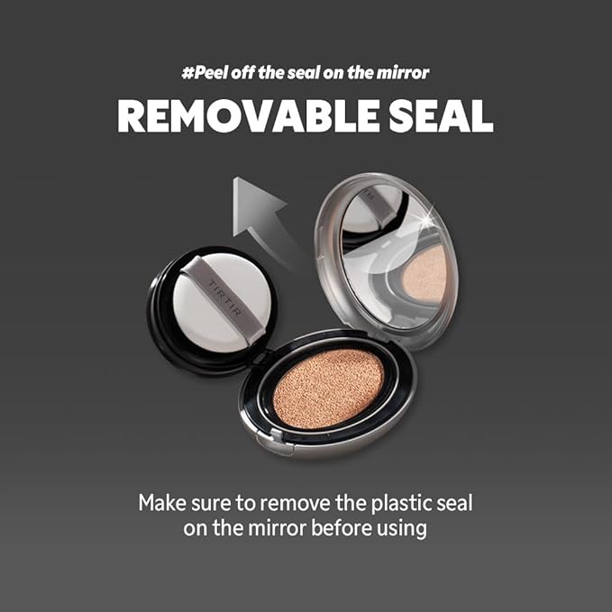 [*Mini Size*] TIRTIR Aura Glow Silver Cushion | Korean Cushion Foundation, (#29N Natural Beige, 0.15 Fl Oz)