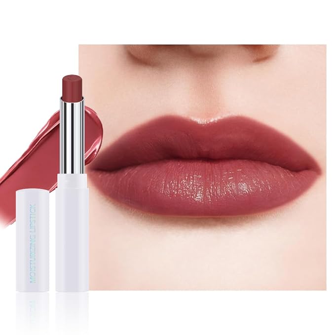 1Pcs Tinted Lip Balm Moisturizing Lipstick – Waterproof Hydrating Matte Lip Balm for Women, Creamy Natural Color Stain for Dry Lips, Soft Matte Finish with Subtle Scent (#06 Vivid Rose Red)