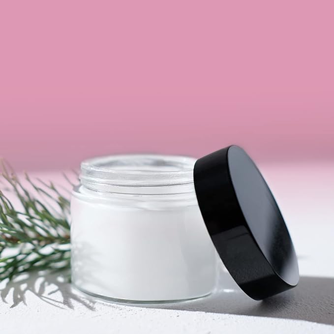 36 Pack 1 OZ Plastic Jars with Lids, BPA Free, Reusable, Refillable Transparent Cosmetic Containers for Bath Salts, Cosmetics, Powders, Beauty Product and Small Accessories