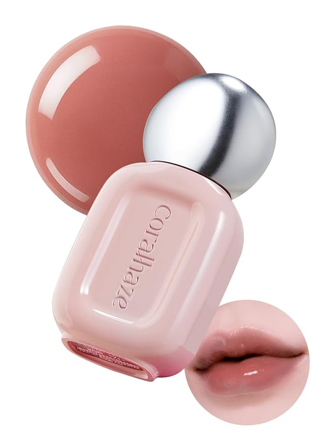 Dew Drop Tint #206 Toffee 4.5g, Glossy, Lightweight Lip Stain, Glass-Like, High Shine, Moisturizing Lip Oil, Long Lasting Color, Hydrating Gloss, Dewy Finish, Korean Beauty Makeup