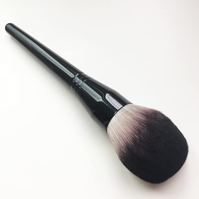 Large Size Luxurious Premium Kabuki Brush Mink Makeup Brushes Powder Brush Foundation Blush Brush Face Blender Mineral Blending Buffing Brush Multi-function Cosmetics Tools Full Coverage (Black)