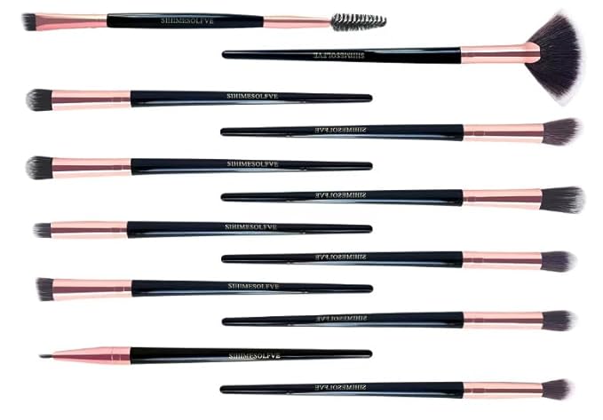 Makeup Brush 15Pcs Eye And Face Professional Makeup Brush Set, makeup brushes with lash comb, Makeup Brushes soft makeup brushes set, Eye Shadow Brush With Storage Bag and 5 beauty eggs