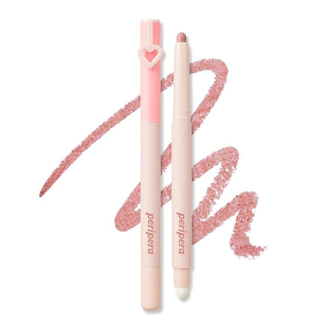 Peripera MOOD IN SHADE EYE STICK, Built-In Applicator (Smuger), Smudge-Proof, Easy Application, Creamy Shimmer Texture Eye Shadow Stick (P03 LOVEY WAVE)