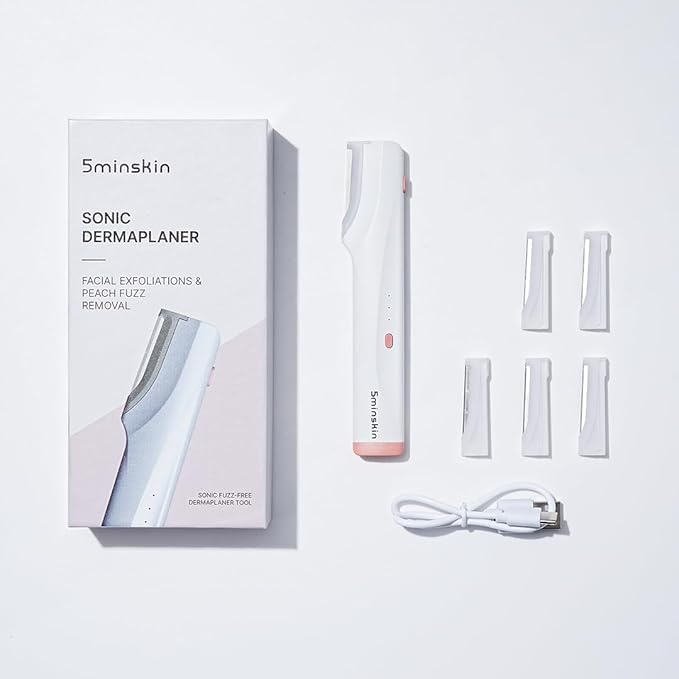 Electric Dermaplaning Tool for Face - Professional Exfoliation and Peach Fuzz Removal | Painless Facial Hair Remover for Smooth, Radiant Skin