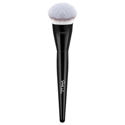START MAKERS Contoured Foundation Brush, Large Angled Kabuki Makeup Brush for Liquid, Powder, Cream & Stick Foundation Bronzer Contour, Professional Makeup Application Tool for Blending Buffing, Black