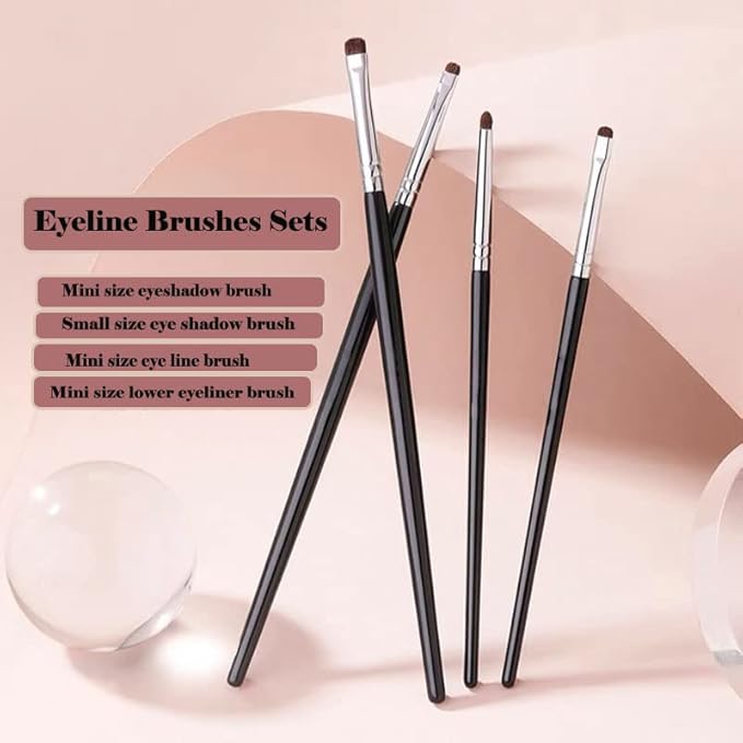 Mini Smudge Brush for Eyeliner,Eyeshadow Brushes,Eyeliner Brush for Powder Gel Cream Liquid Concealer, Eye liner Blending, Highlighting brush,Concealer Brush,Eye Makeup Brush Set