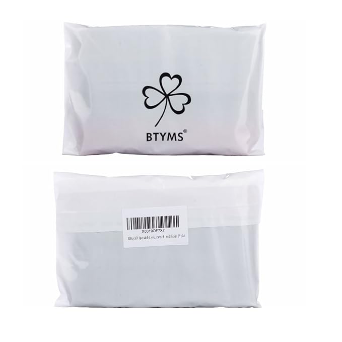 BTYMS 100 Pcs Disposable Eyelash Brush Mascara Applicator Lash Wand Eyebrow Spoolie for Extension - Pink