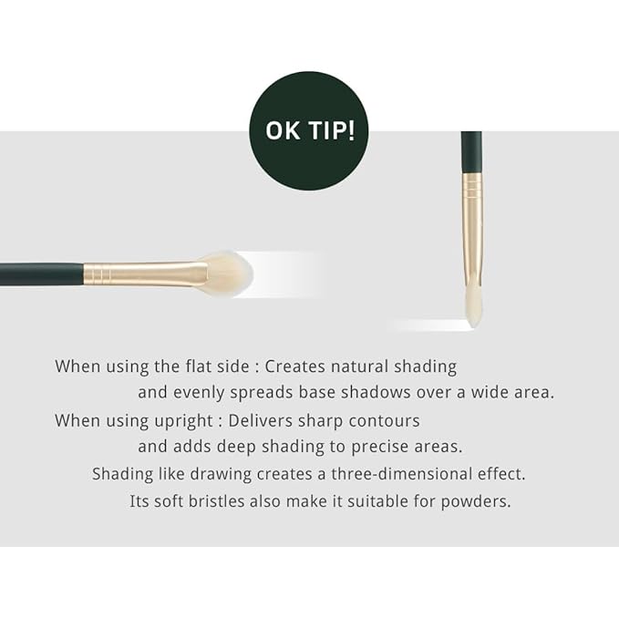 [SOO ADOR] okhee Nose Shading Fan Brush SUN03 - Precise Contouring for Nose and Small Details | Designed by K-Pop Makeup Artist Seo Ok | Makeup Brush Contour Brush