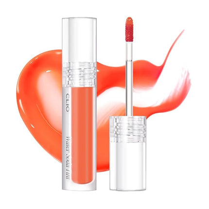 CLIO Water Soda Tint 5 Colors, Korean Lip Stain, High Moisturizing, Strong Hydrating Water Lip Oil, Gloss, Non Sticky Lip Stain, K-Beauty Lips (03 TANGERINE POP, One Size)