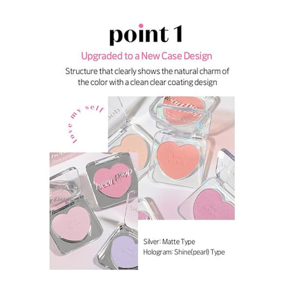 ETUDE Heart Pop Blush, Romantic Mauve Cheek Color, Soft Glow & Glossy Finish, Lightweight Formula, Compact 0.2 oz – Shall We Dance