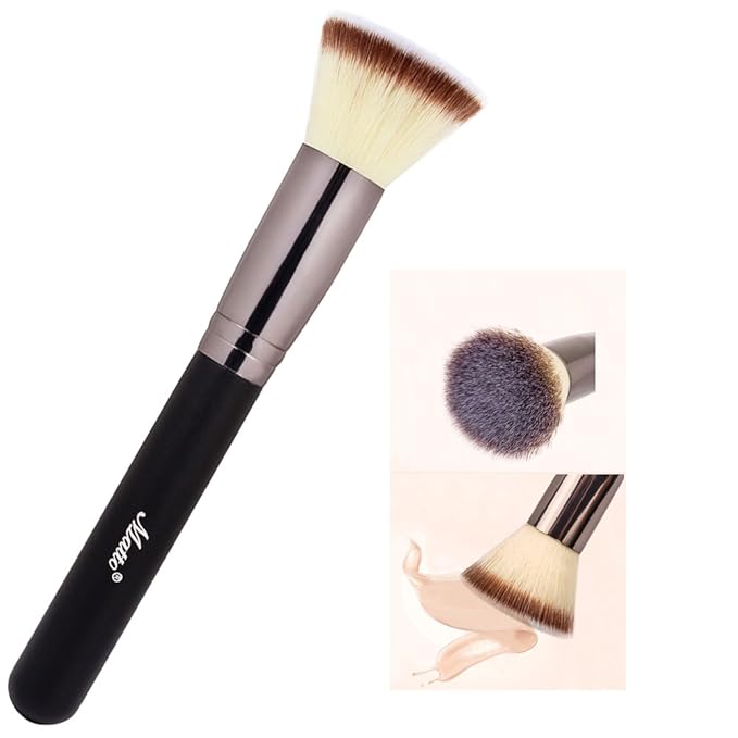 Matto Flat Kabuki Foundation Brush - Flat Top Makeup Brush for Foundation Blending Liquid Cream Mineral Powder 1 Piece