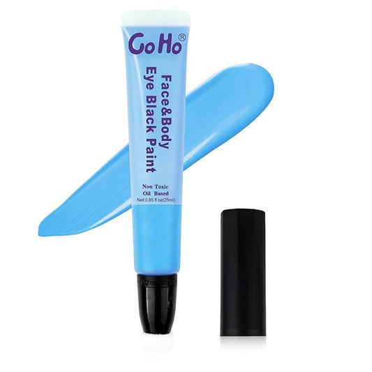 Go Ho Light Blue Face Paint,Waterproof Oil Based Cream Pale Blue Face Body Paint Stick for Halloween Cosplay SFX Ghost Bride Costume Sally Makeup