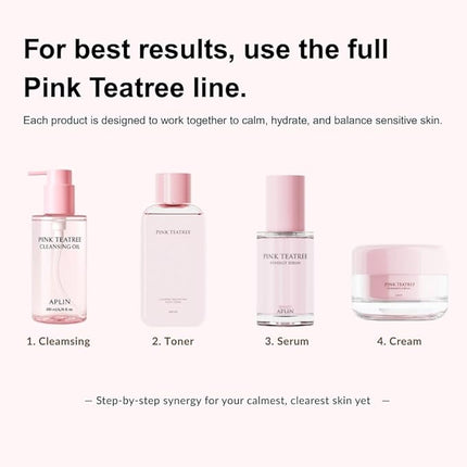 aplin Pink Tea Tree Cleansing Oil, Oil Cleanser for Face, Makeup Blackhead Remover, Korean Skin Care 6.76 fl oz(200ml)