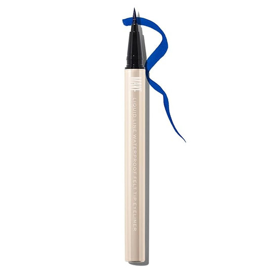 MAKE Beauty Liquid Line Waterproof Liquid Eyeliner Pen. Smudge-Proof Felt Tip for Precise Application of Lines, Wings, and Graphics. Long Lasting Eye Liner - Shade, Wavelength