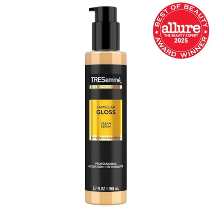 TRESemmé Hydrating & Detangling Cream Serum Lamellar Gloss Ultra Shine Up to 72H 5.7 Fl Oz | Hydrating, Detangling, Ultra Shine, Up to 72H